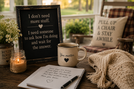 I Don't Need More Stuff. I Need Someone To Ask How I'm Doing and Wait for the Answer.