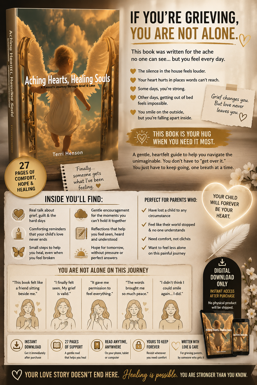 Aching Hearts, Healing Souls A Parent's Journey through Grief & Loss