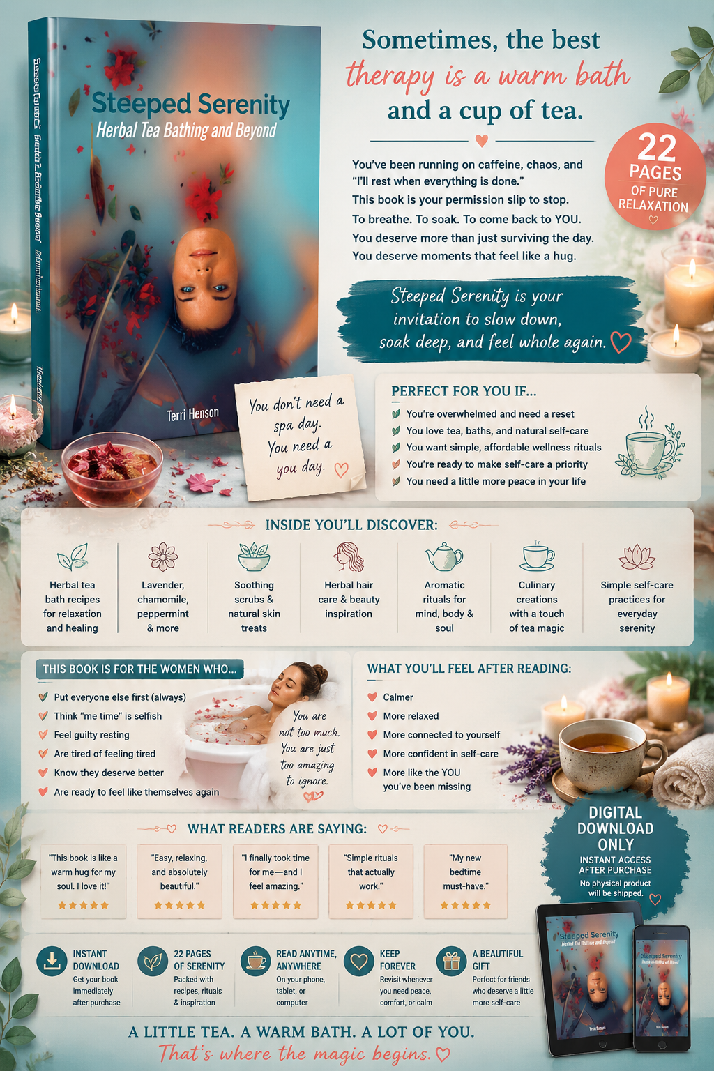 Steeped Serenity Herbal Tea Bathing and Beyond